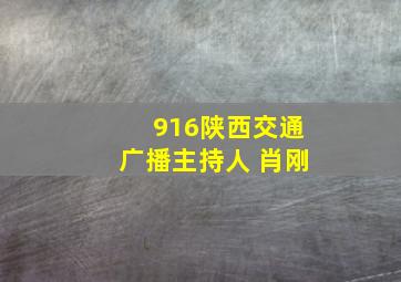 916陕西交通广播主持人 肖刚